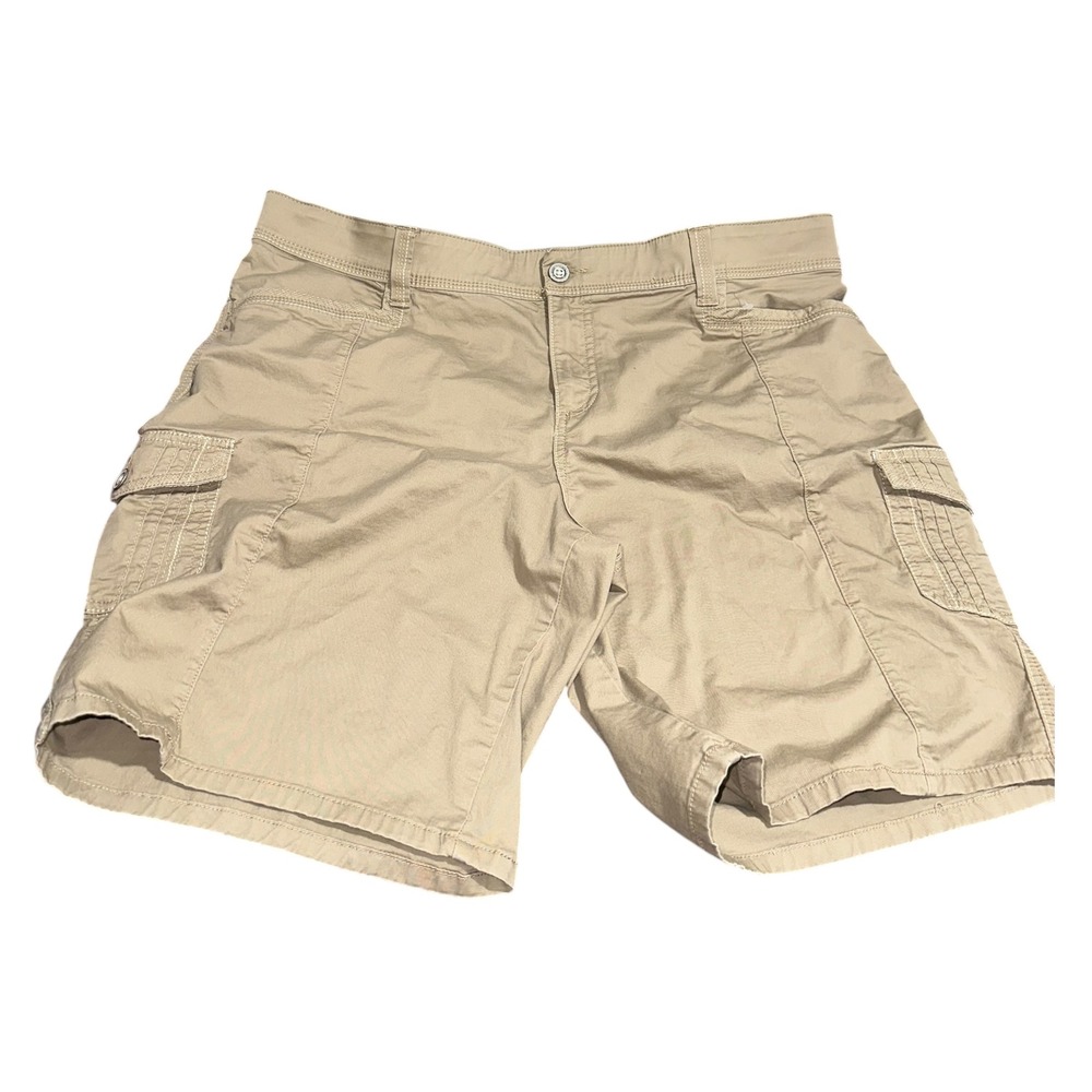 Lee Sinfully Soft Cargo Shorts Womens 20W Beige Bermuda Stretch Pockets